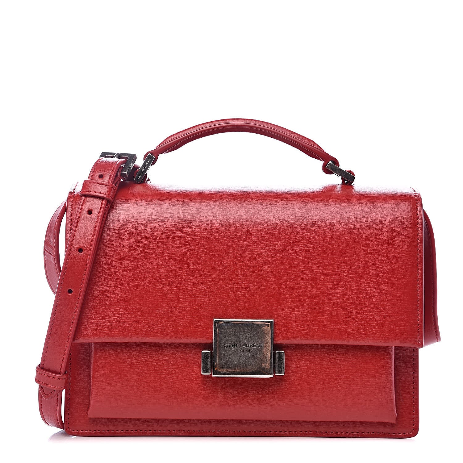 Saint Laurent Calfskin Medium Bellechasse Satchel Rouge Eros 1 of 10