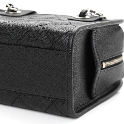 Chanel Caviar Quilted Small Deauville Bowling Bag Black 10 of 13
