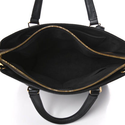 Louis Vuitton Monogram Flower Zipped Tote PM Black 5 of 19