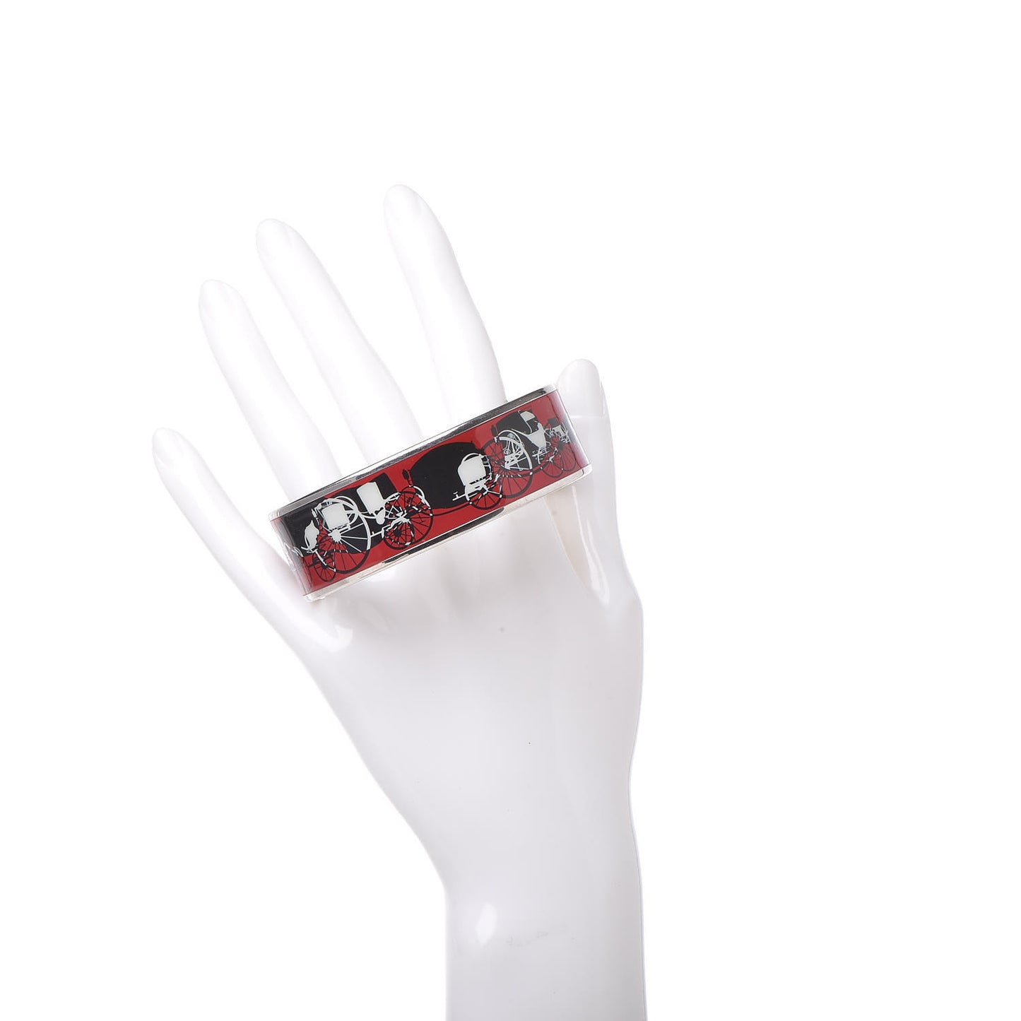 Enamel Printed Wheels Of Carriage Caleche Wide Bracelet 70