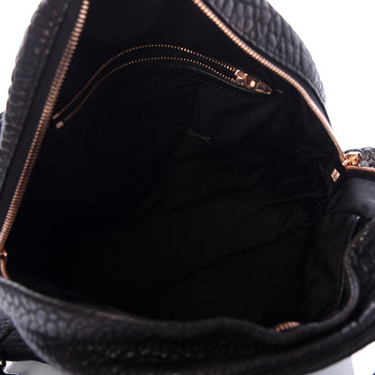 Alexander Wang Pebbled Lambskin Dumbo Backpack Black Rose Gold Hardware 4 of 9