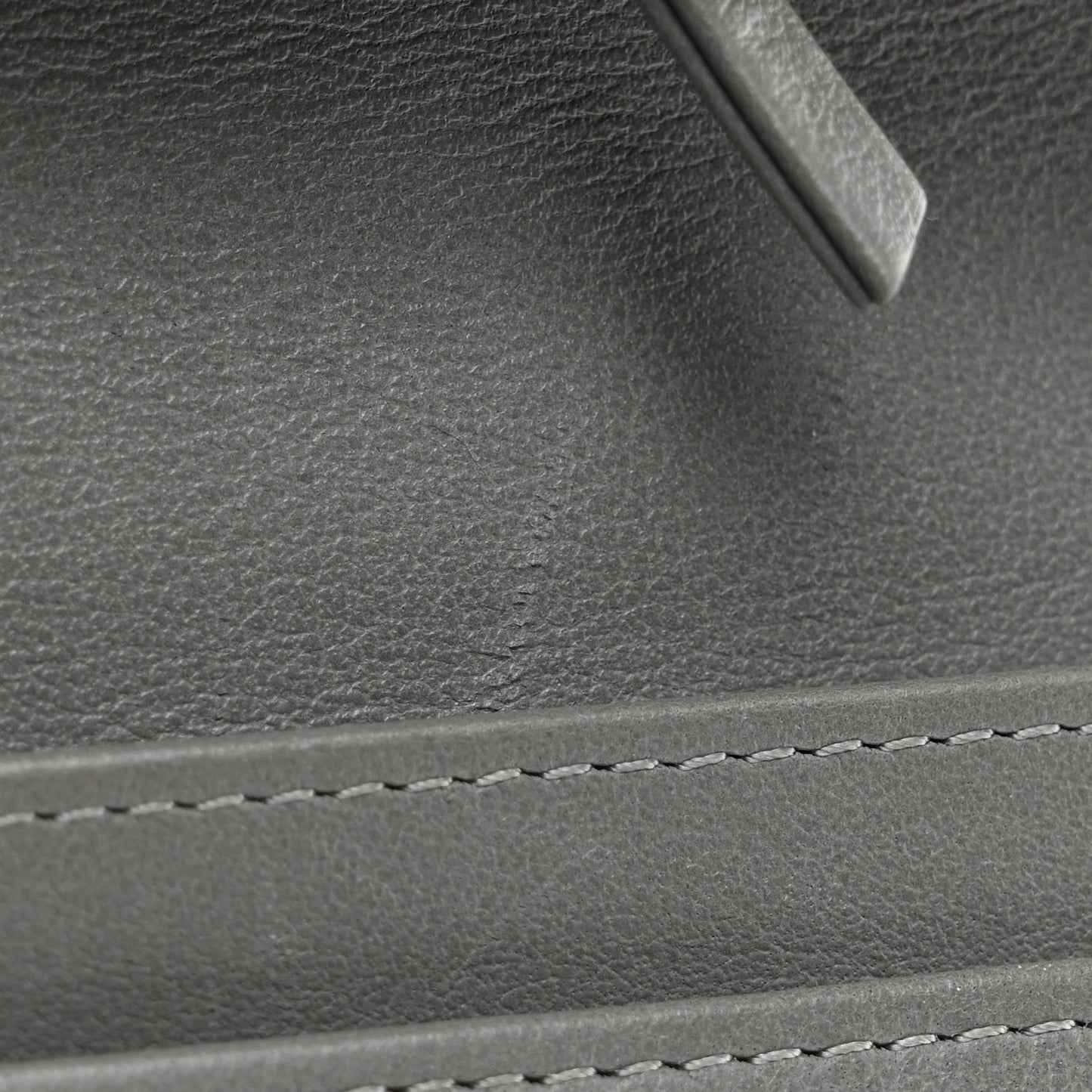 Calfskin Chevron Quilted Boy Yen Wallet Grey