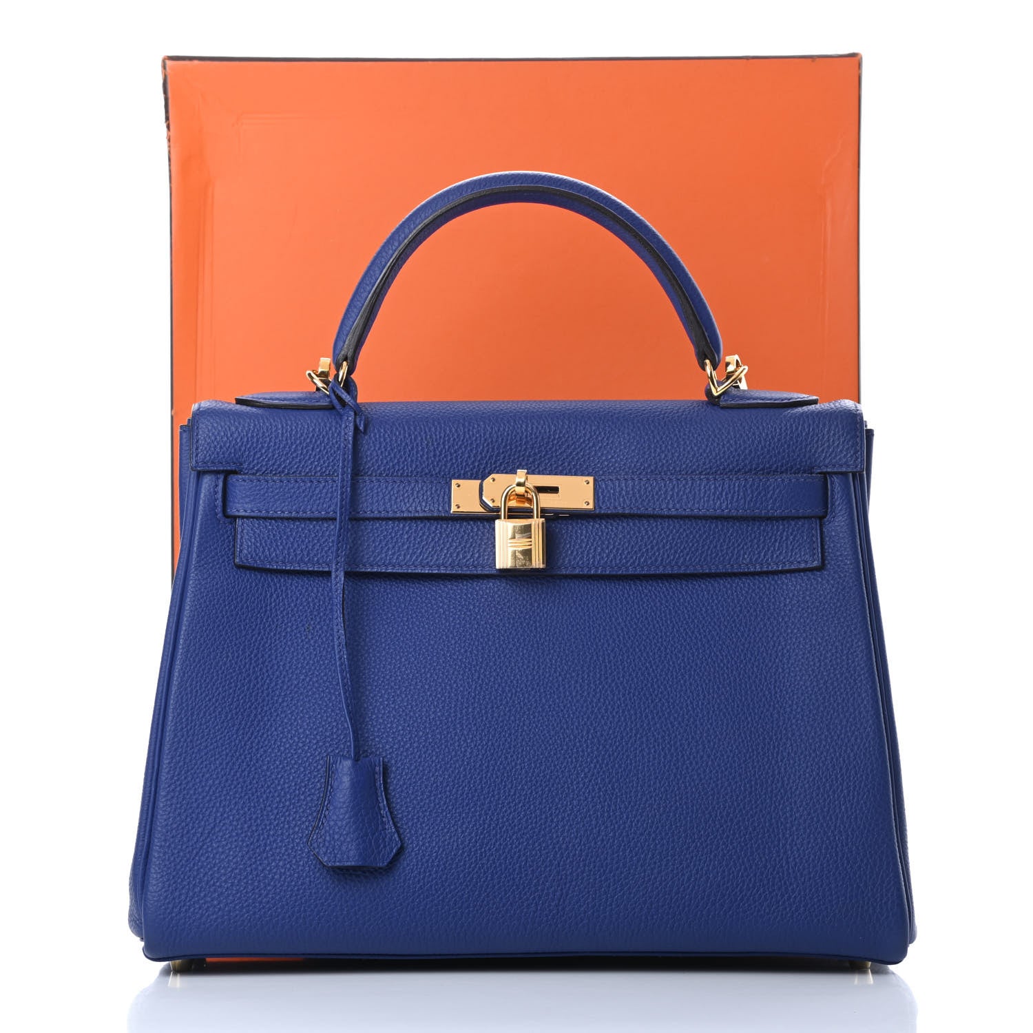 Hermes Togo Kelly Retourne 32 Bleu Electrique 13 of 13