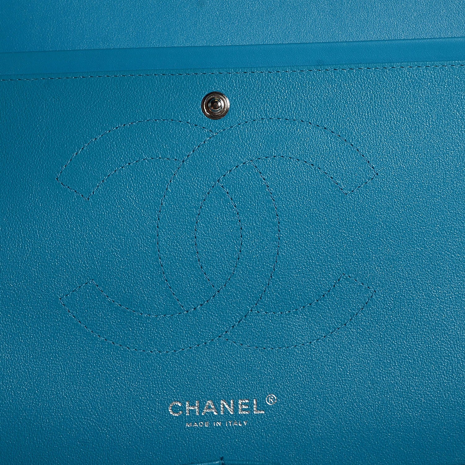Chanel Patent Calfskin Quilted Jumbo Double Flap Turquoise 7 of 8