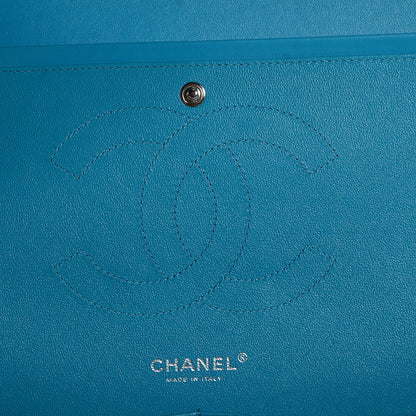 Chanel Patent Calfskin Quilted Jumbo Double Flap Turquoise 7 of 8
