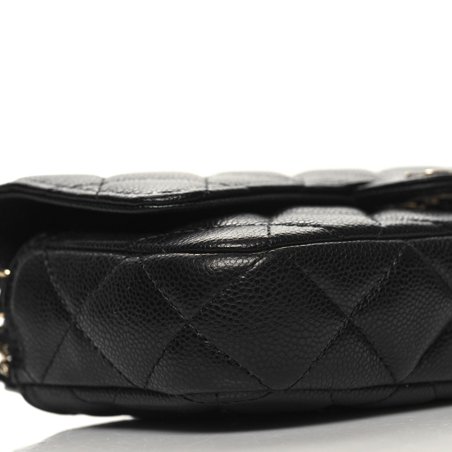 Chanel Caviar Quilted Flap Phone Holder With Chain Black 12 of 14
