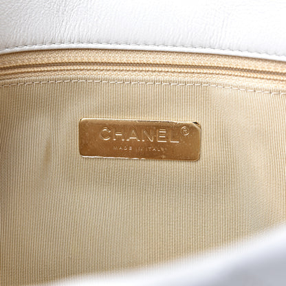 Chanel Goatskin Quilted Medium 19 Flap White 4 of 9