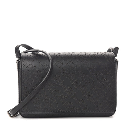 Burberry Calfskin Perforated Logo Hampshire Crossbody Black 1 of 7