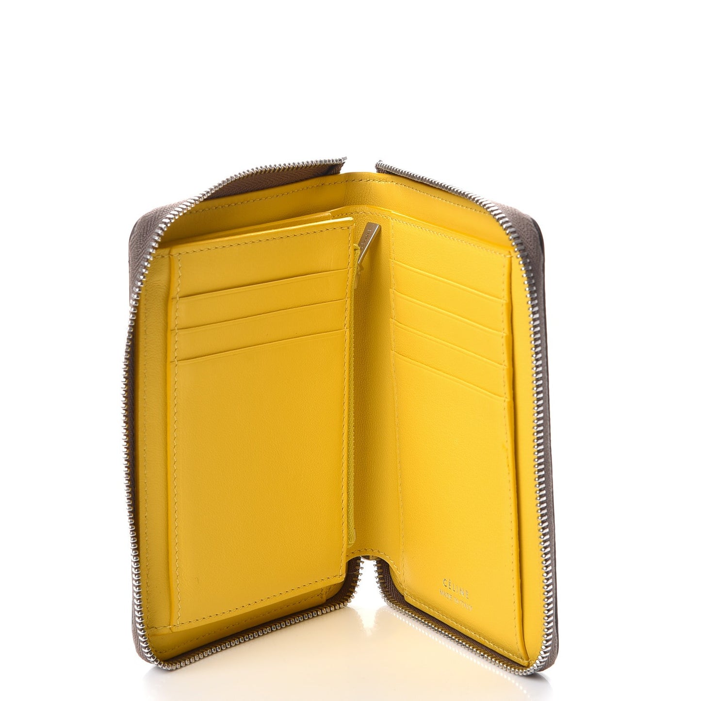 Drummed Calfskin Zip Around Multifunction Wallet Souris