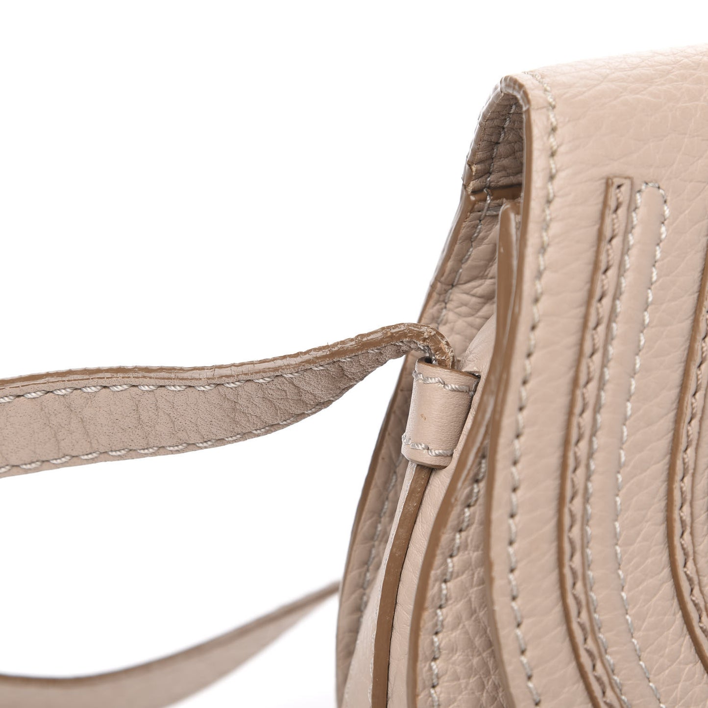 Calfskin Mini Marcie Round Crossbody Bag Abstract White