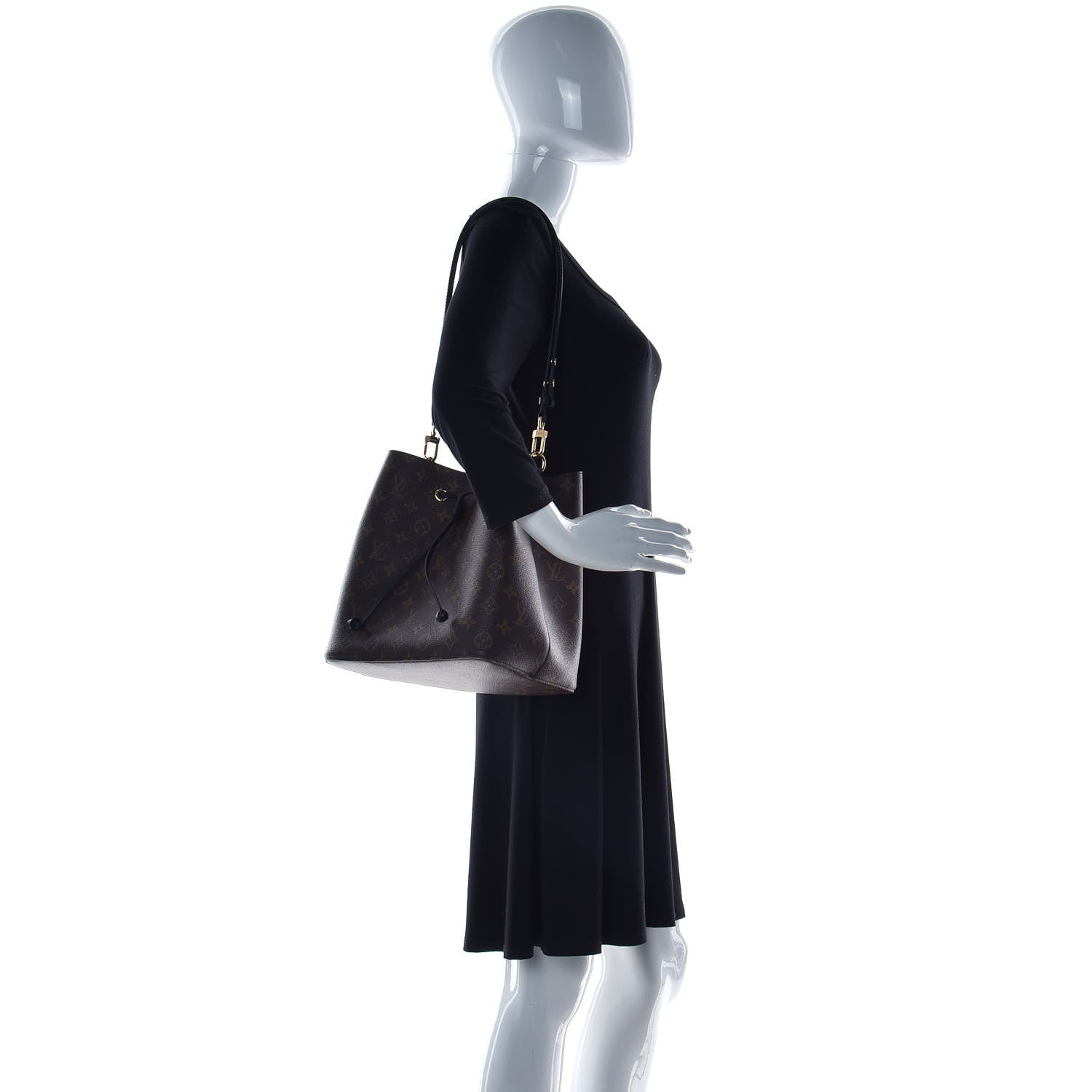 Louis Vuitton Monogram Neonoe MM Black 2 of 8