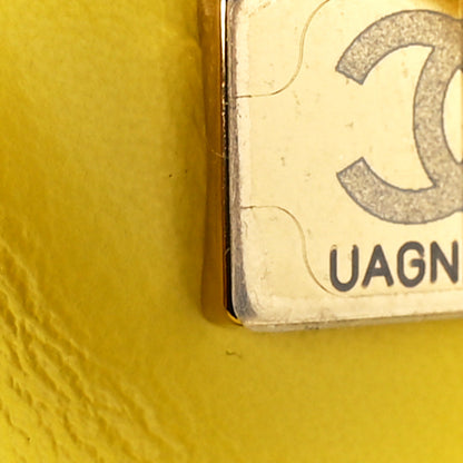 Chanel Lambskin Quilted Mini Pearl Crush Flap Yellow 8 of 12