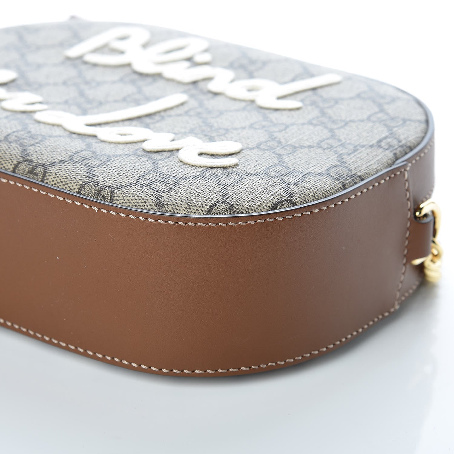 Gucci GG Supreme Monogram Blind For Love Embroidered Mini Chain Shoulder Bag Beige Tuscany 12 of 12