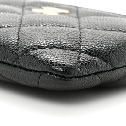 Chanel Caviar Quilted Zip Card Holder Wallet Black 8 of 11