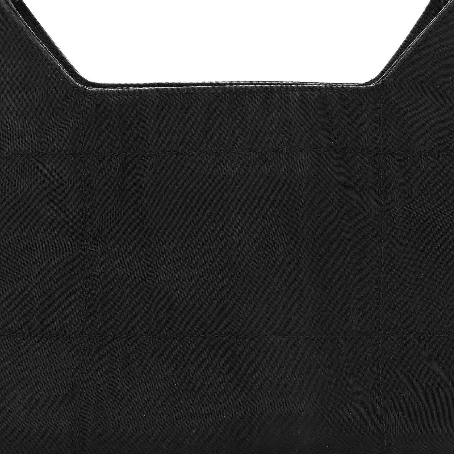 Prada Tessuto Nylon Metal Links Shoulder Bag Black 7 of 9