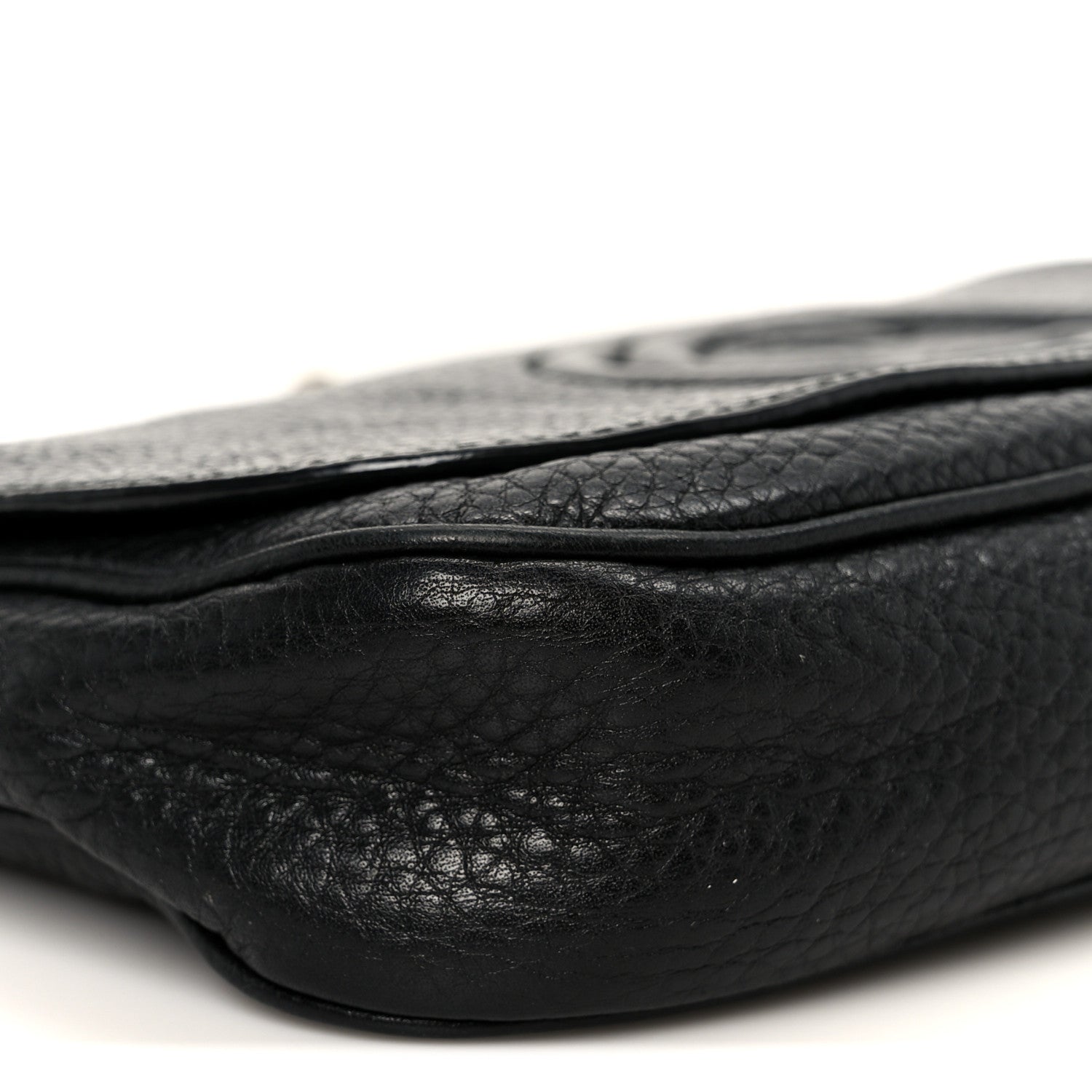 Gucci Pebbled Calfskin Medium Soho Flap Crossbody Black 10 of 11