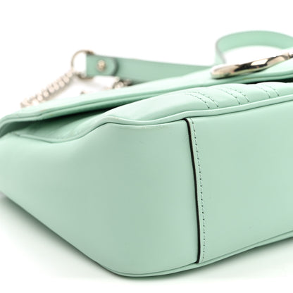 Gucci Calfskin Matelasse Small GG Marmont Shoulder Bag Water Green 9 of 10