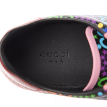 Gucci GG Supreme Monogram Psychedelic Womens Ace Sneakers 39 Black Multicolor Sugar Pink 7 of 9