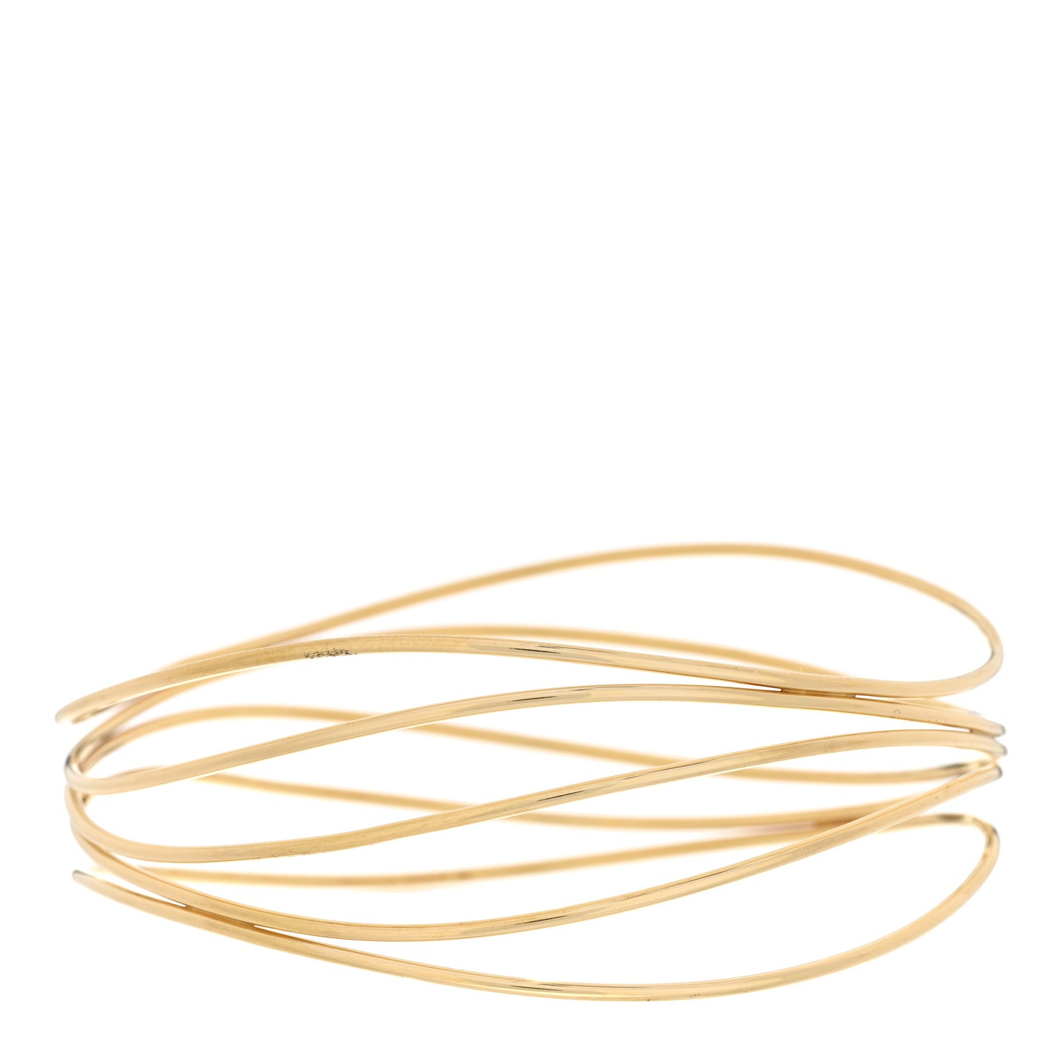 Tiffany 18K Yellow Gold Elsa Peretti Wave Five-Row Bracelet 2 of 3