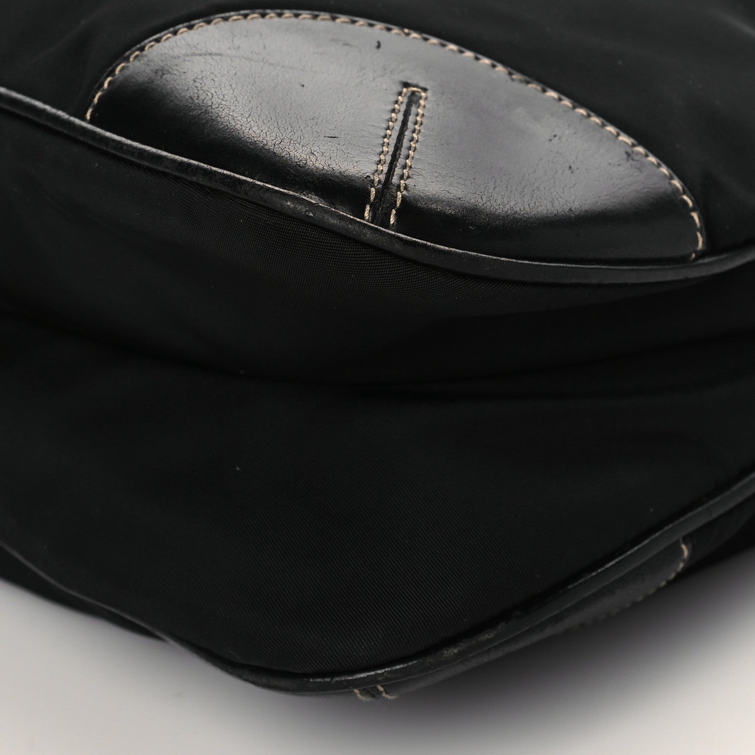 Prada Tessuto Nylon Calfskin Flat Messenger Bag Black 9 of 9