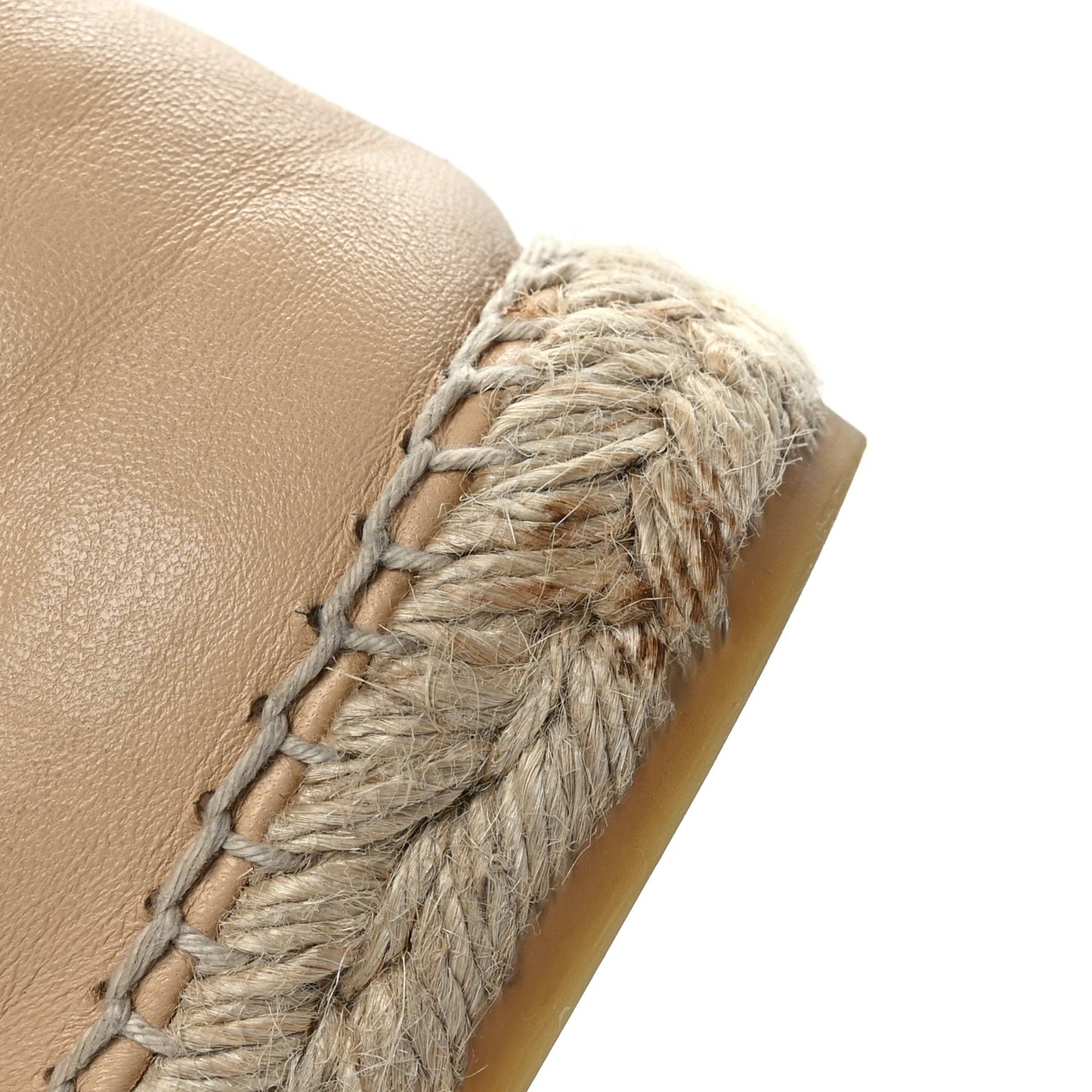Lambskin CC Espadrilles 41 Beige Black