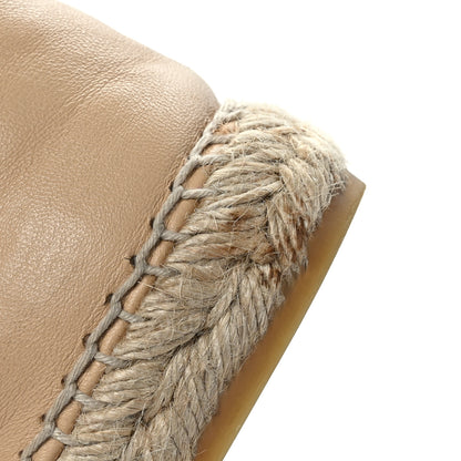 Chanel Lambskin CC Espadrilles 41 Beige Black 8 of 10