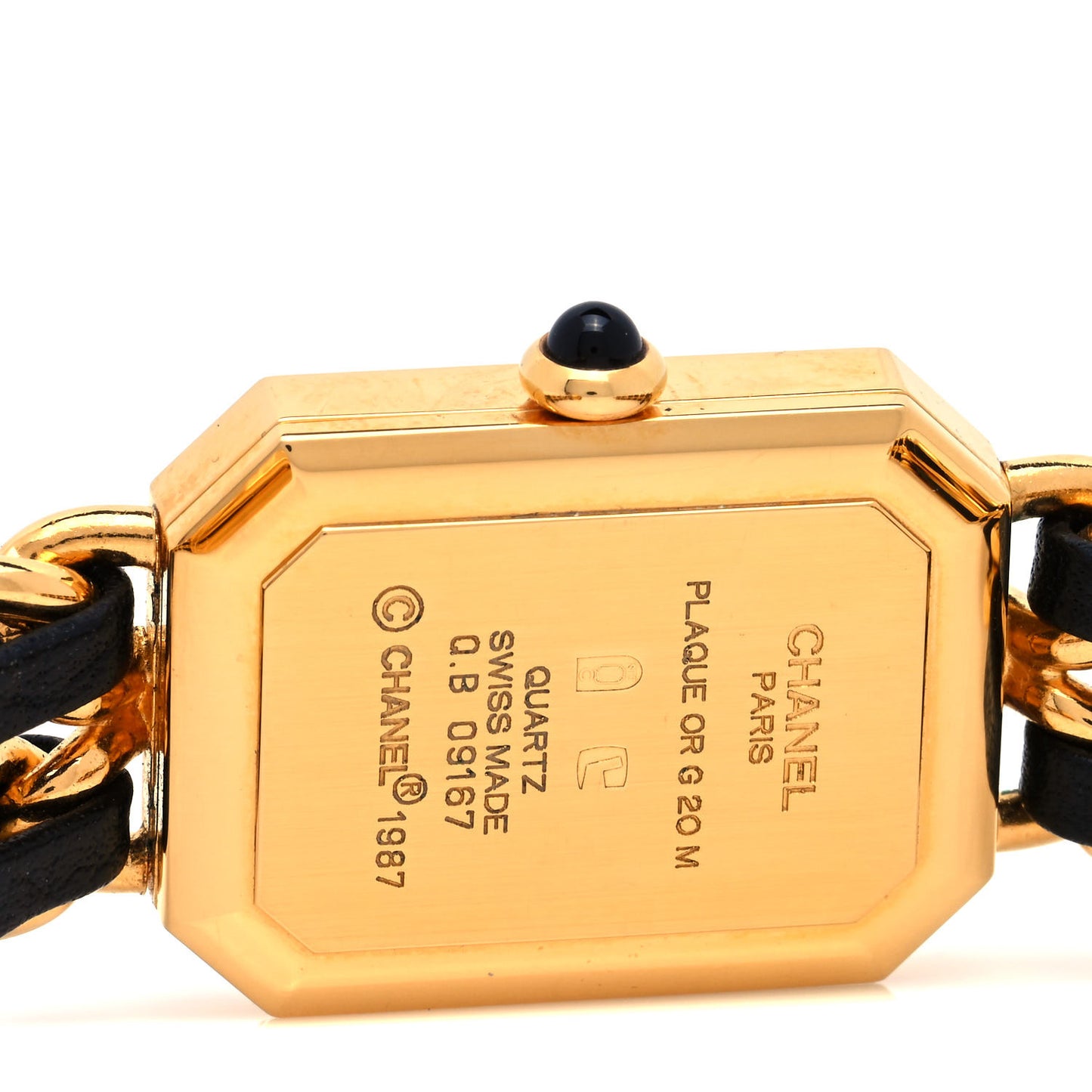 Stainless Steel Lambskin 20mm Chain Premiere Quartz Watch Gold L