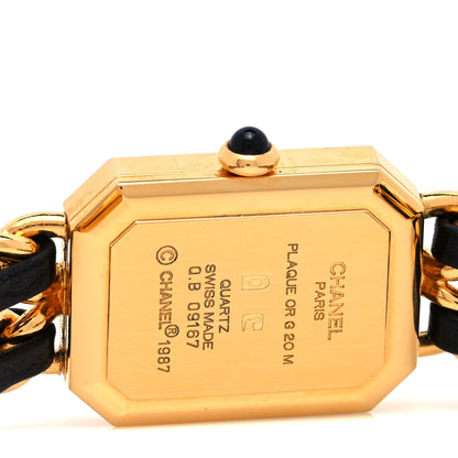 Chanel Stainless Steel Lambskin 20mm Chain Premiere Quartz Watch Gold L 4 of 4