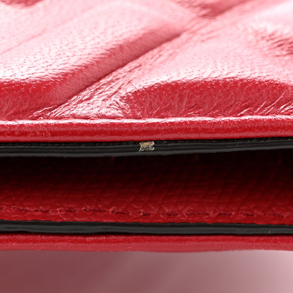 Fendi Nappa FF 1974 Embossed Zip Pouch Wallet Fragola 11 of 12