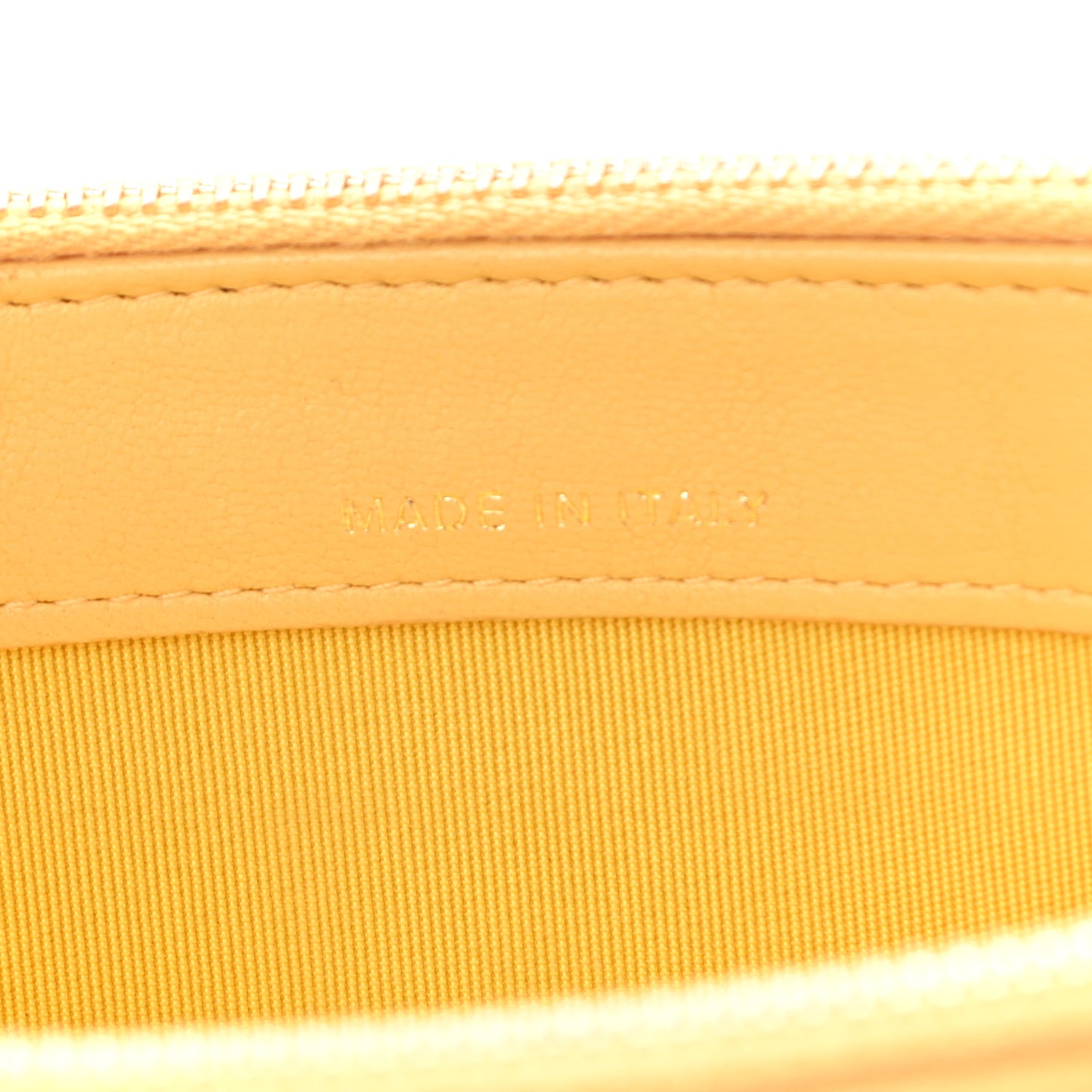 Lambskin Quilted Small Clutch With Chain Yellow