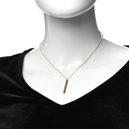 Tiffany 18K Yellow Gold 1837 Bar Pendant Necklace 2 of 6