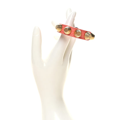 Balenciaga Agneau Giant 12 Gold Hardware Stud Bracelet Pink 2 of 4