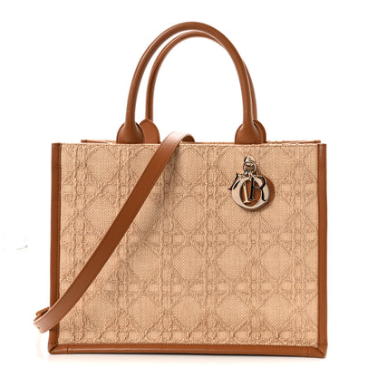 Christian Dior Raffia Macro Cannage Medium Book Tote Natural 1 of 9
