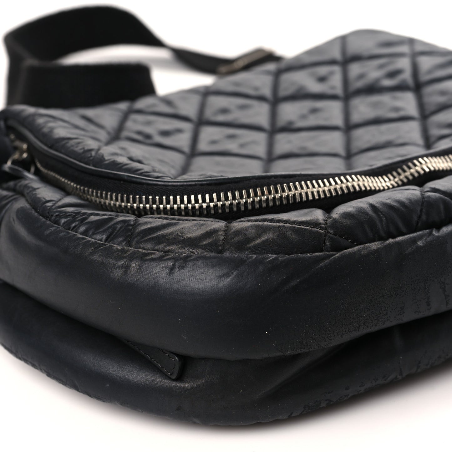 Nylon Quilted Coco Cocoon Messenger Black