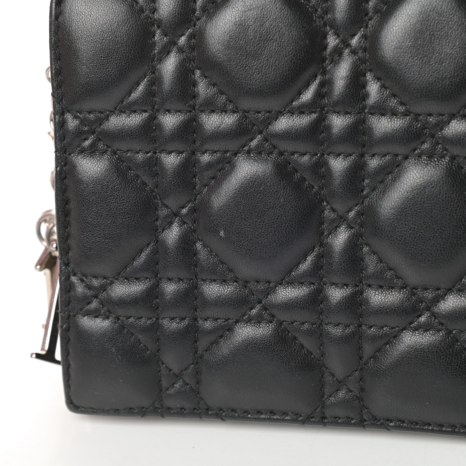 Christian Dior Lambskin Cannage Lady Dior Convertible Clutch Black 14 of 14