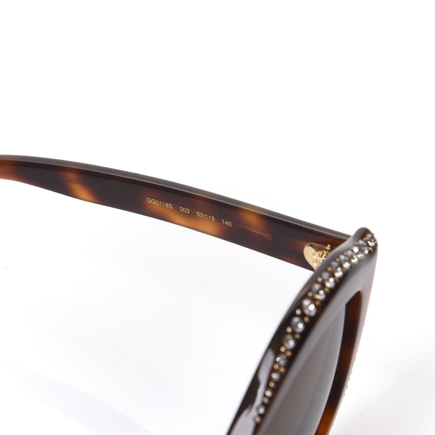 Crystal Cat Eye GG0118S Sunglasses Havana Brown