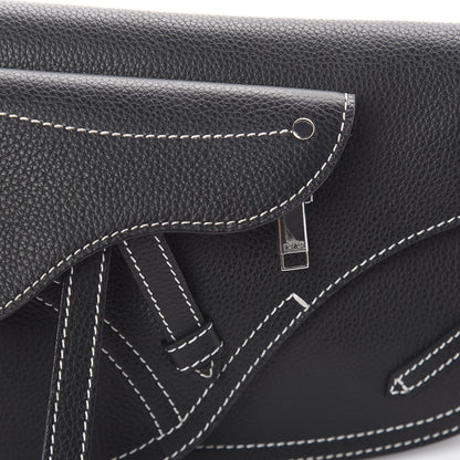 Christian Dior X KAWS Grained Calfskin Saddle Pouch Black 9 of 9