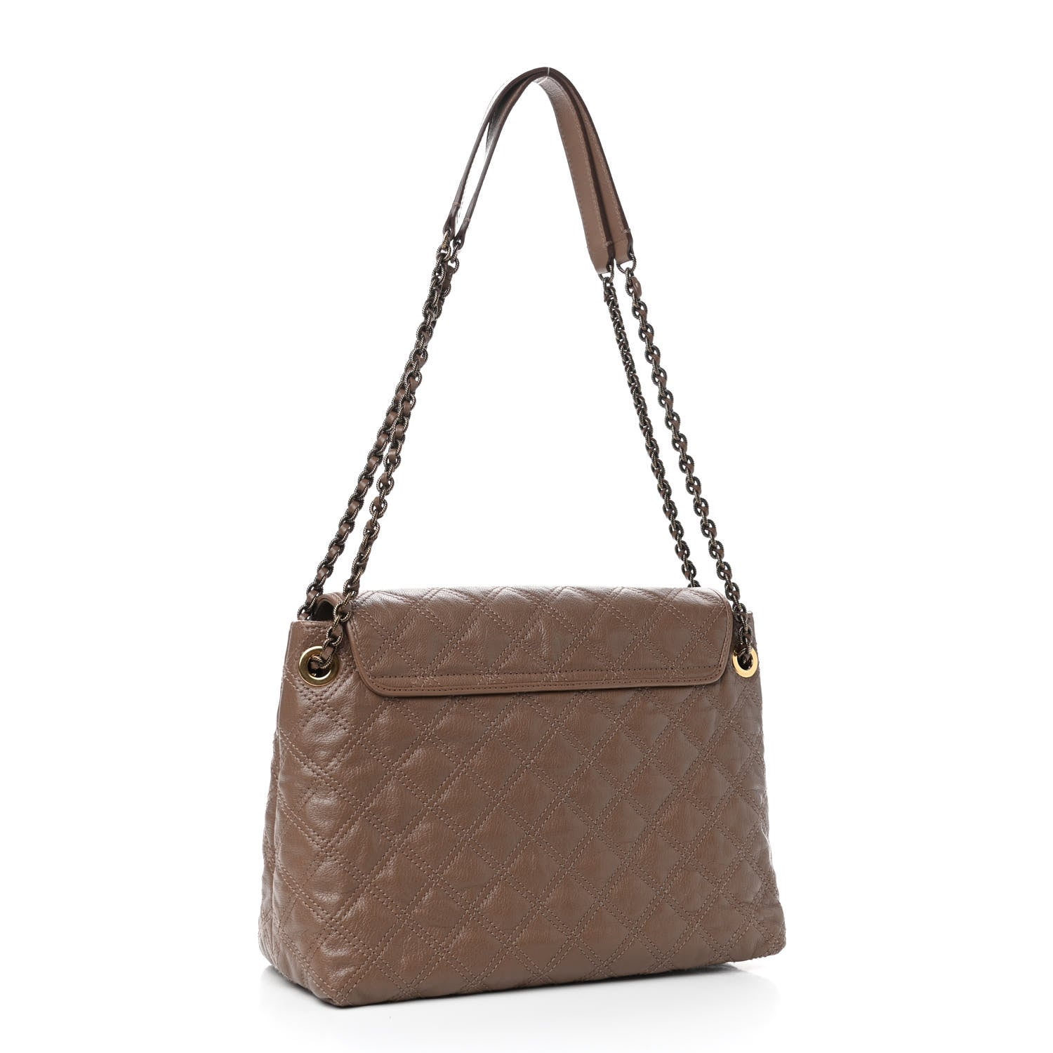 Marc Jacobs Lacquered Lambskin Baroque The XL Single Flap Truffle 2 of 4