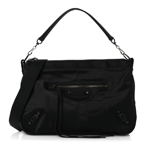 Balenciaga Nylon Medium Le City Moto Black 1833747 – FASHIONPHILE
