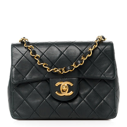 Chanel Lambskin Quilted Mini Square Flap Black 1 of 12