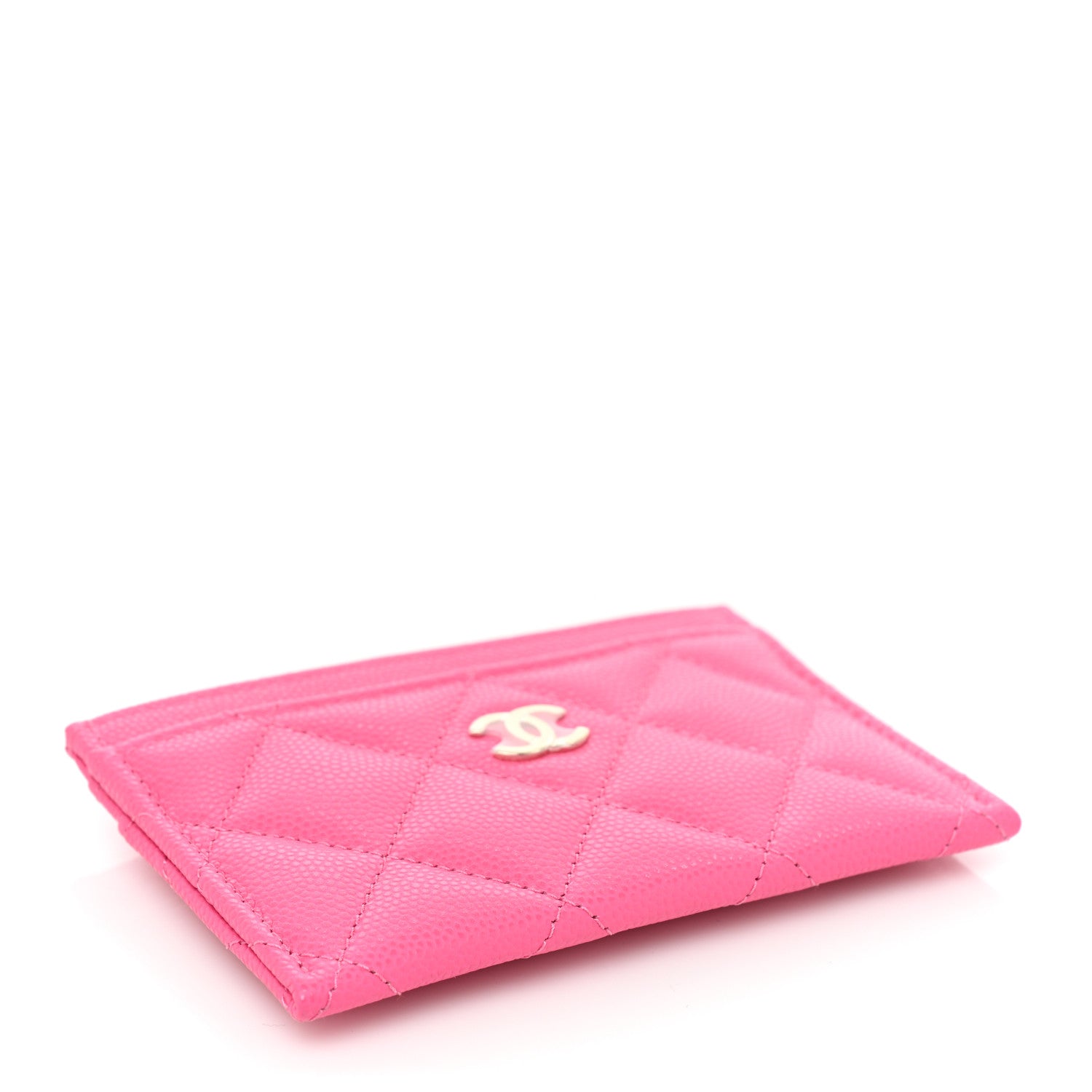 Chanel Caviar Quilted Card Holder Pink 4 of 10