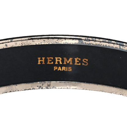 Hermes Enamel Printed Narrow Caleche Bracelet 62 Rouge H 4 of 6
