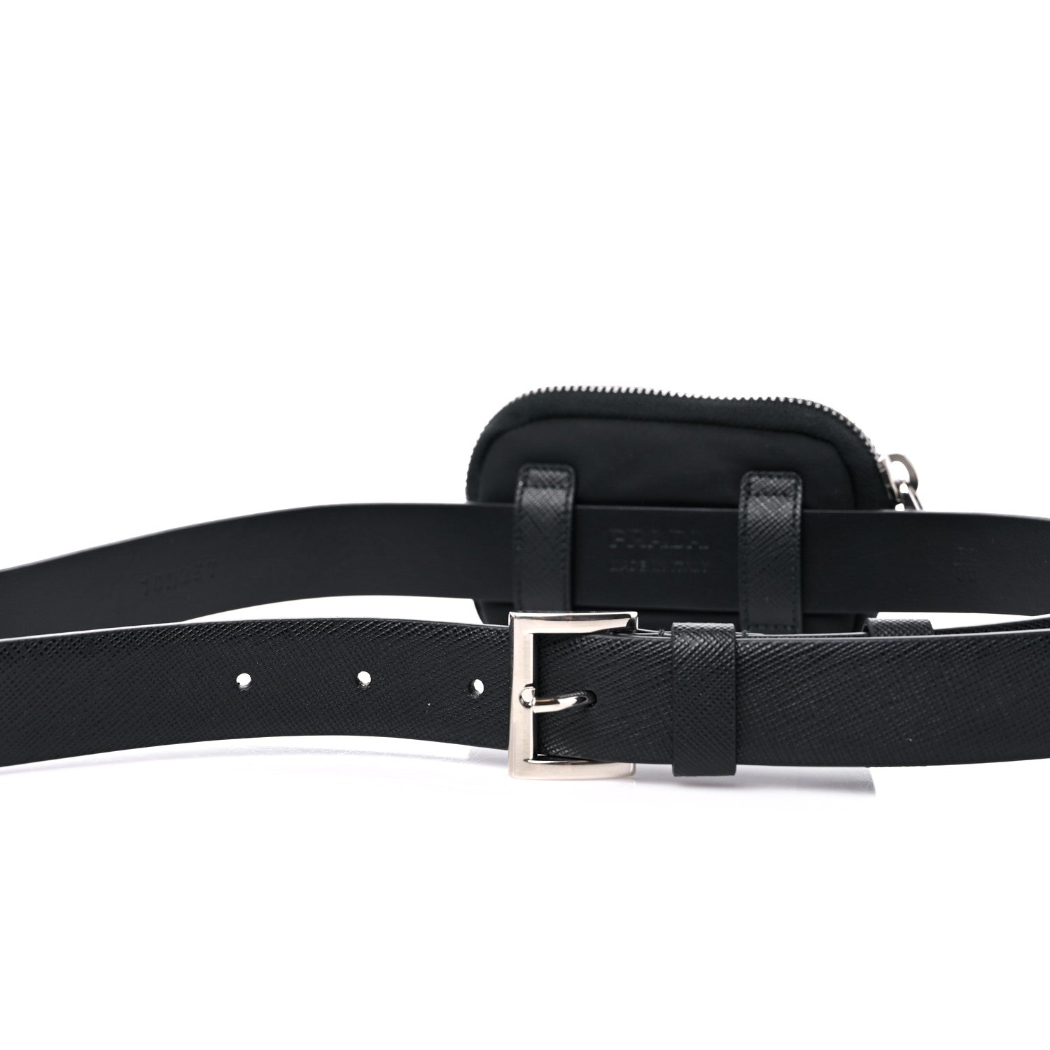 Prada Saffiano Belt With Nylon Pouch 80/32 Black 9 of 9