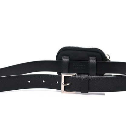 Prada Saffiano Belt With Nylon Pouch 80/32 Black 9 of 9