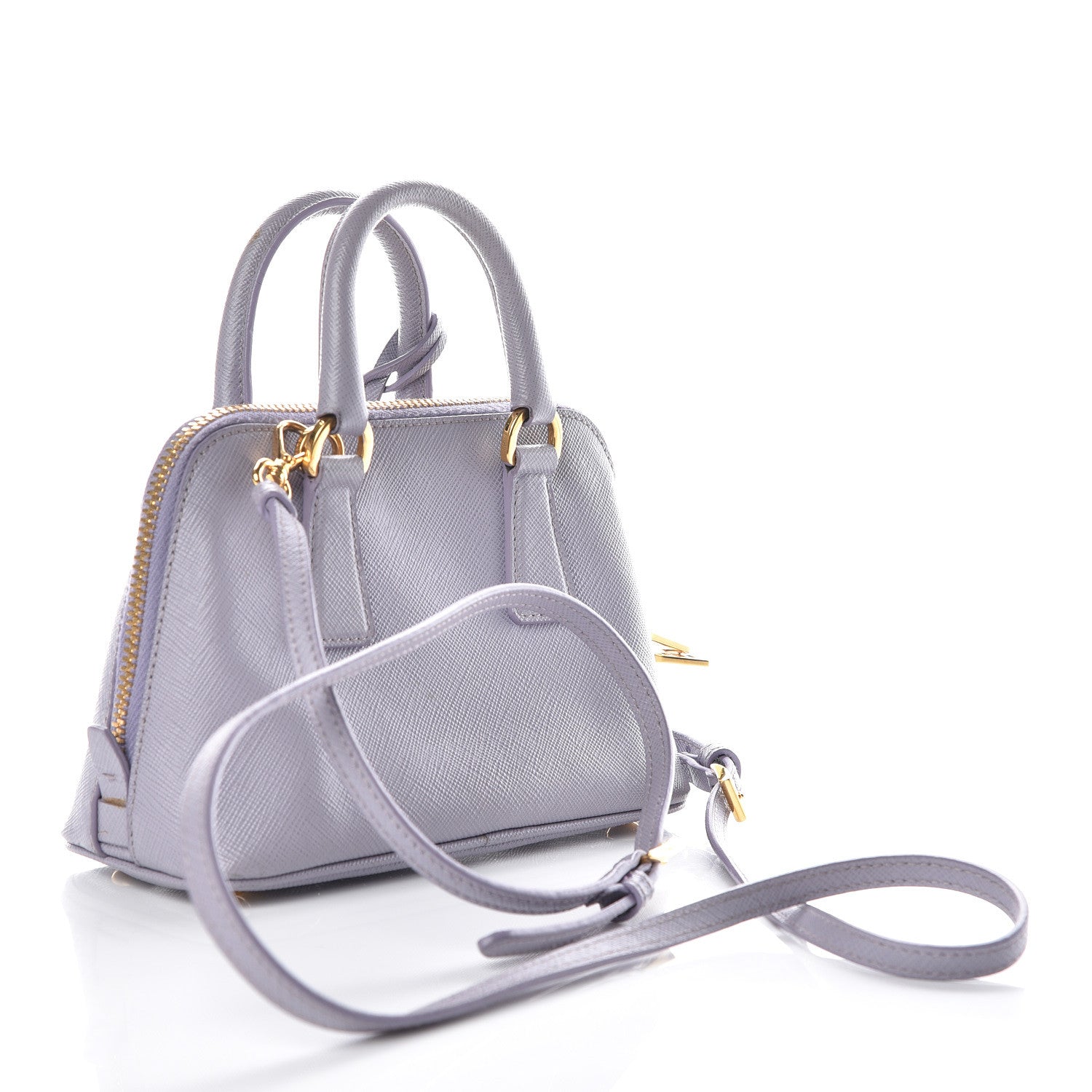 Prada Saffiano Lux Mini Promenade Tote Glicine 3 of 9
