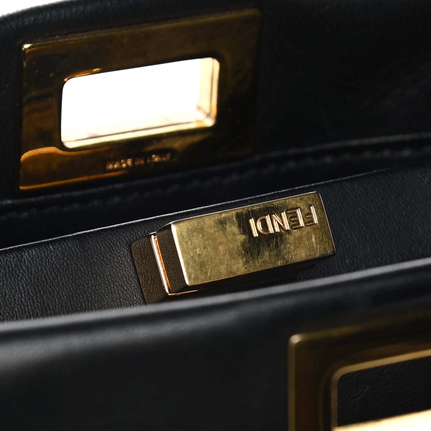 Fendi Nappa Mini Peekaboo Iconic Satchel Black 9 of 18