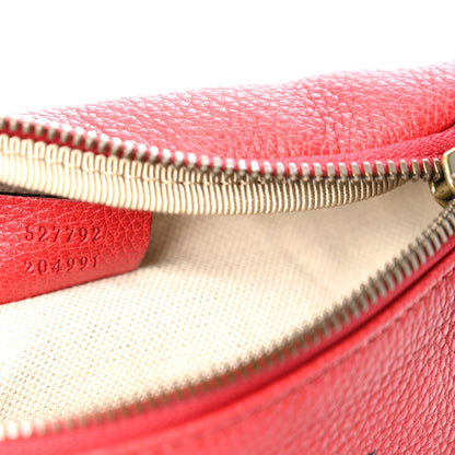 Gucci Grained Calfskin Small Logo Belt Bag Hibiscus Red 7 of 10