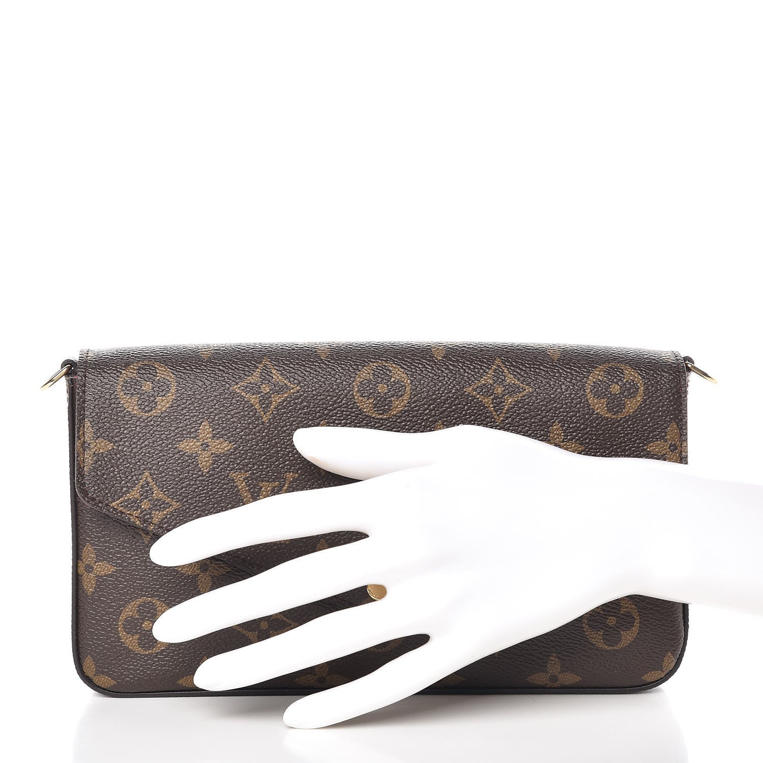 Louis Vuitton Monogram Pochette Felicie Chain Wallet Fuchsia 2 of 9