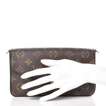 Louis Vuitton Monogram Pochette Felicie Chain Wallet Fuchsia 2 of 9