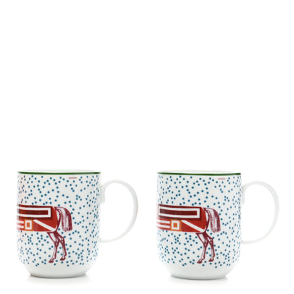Hermes Porcelain Hippomobile Mug Set of 2 3 of 10